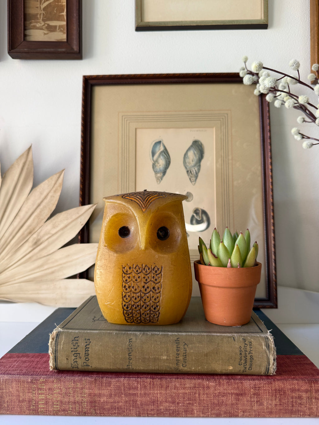 1969 Vintage Hallmark Owl Figural Candle
