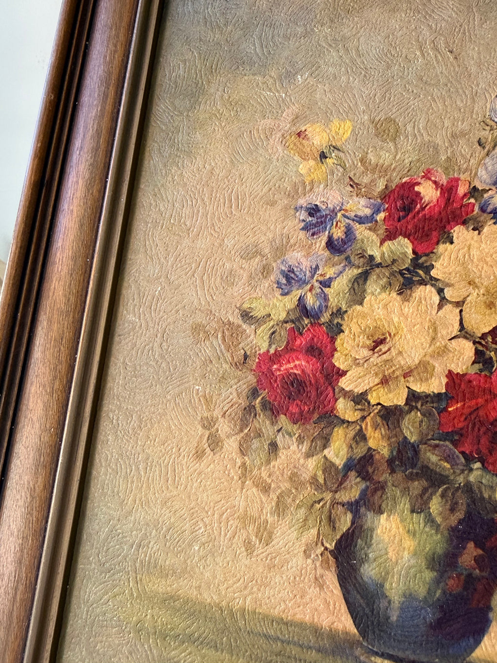 Vintage Framed Floral Still Life Artwork
