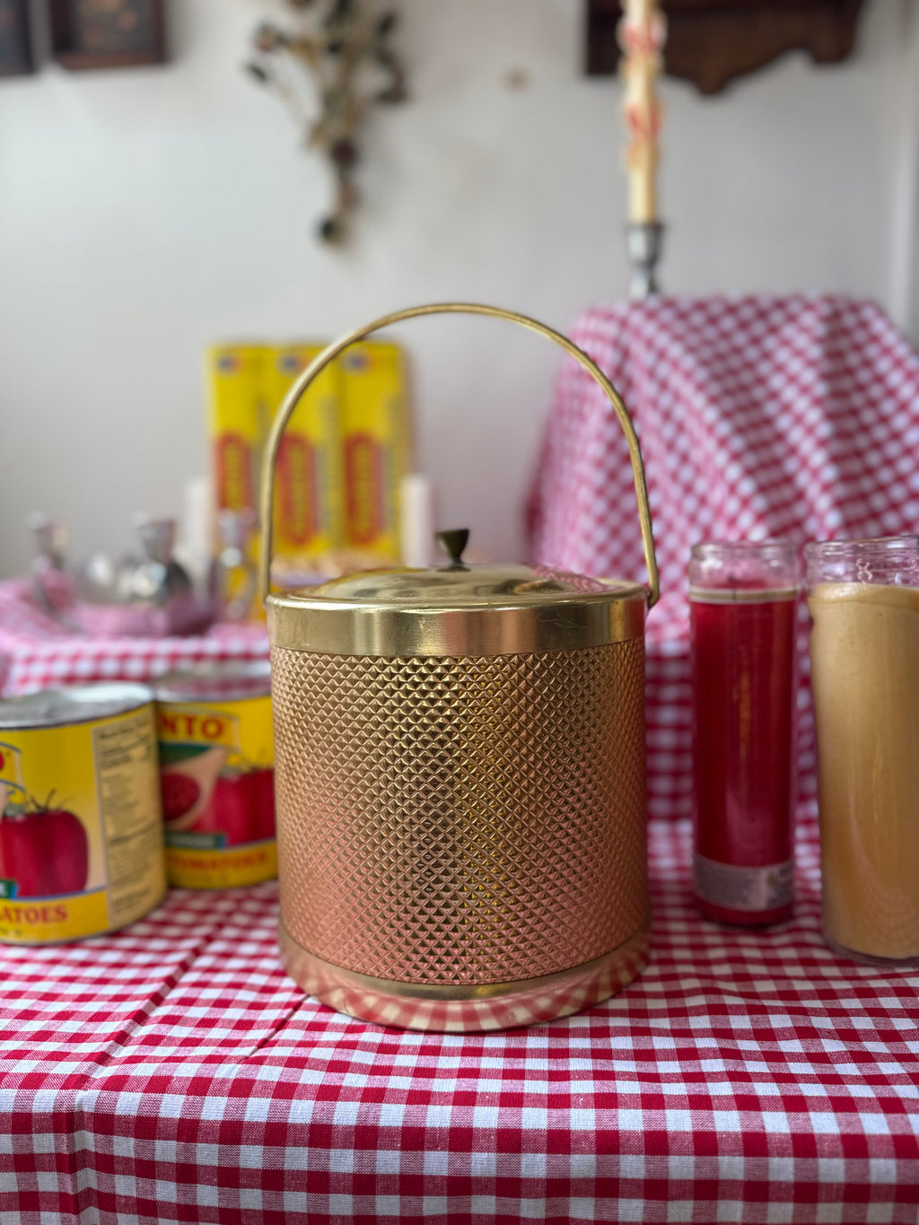 Vintage Italian Gold-Tone Ice Bucket