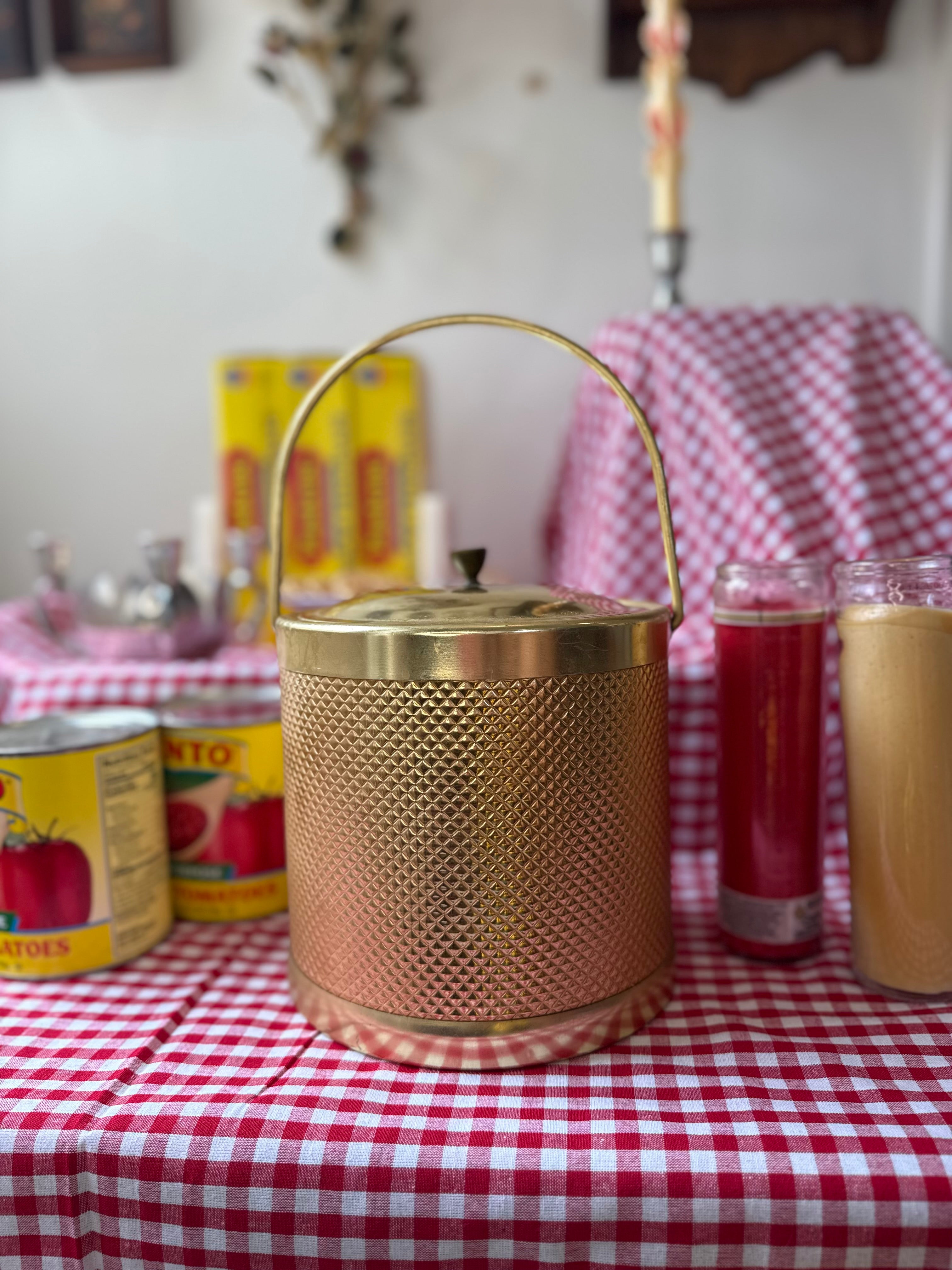 Vintage Italian Gold-Tone Ice Bucket