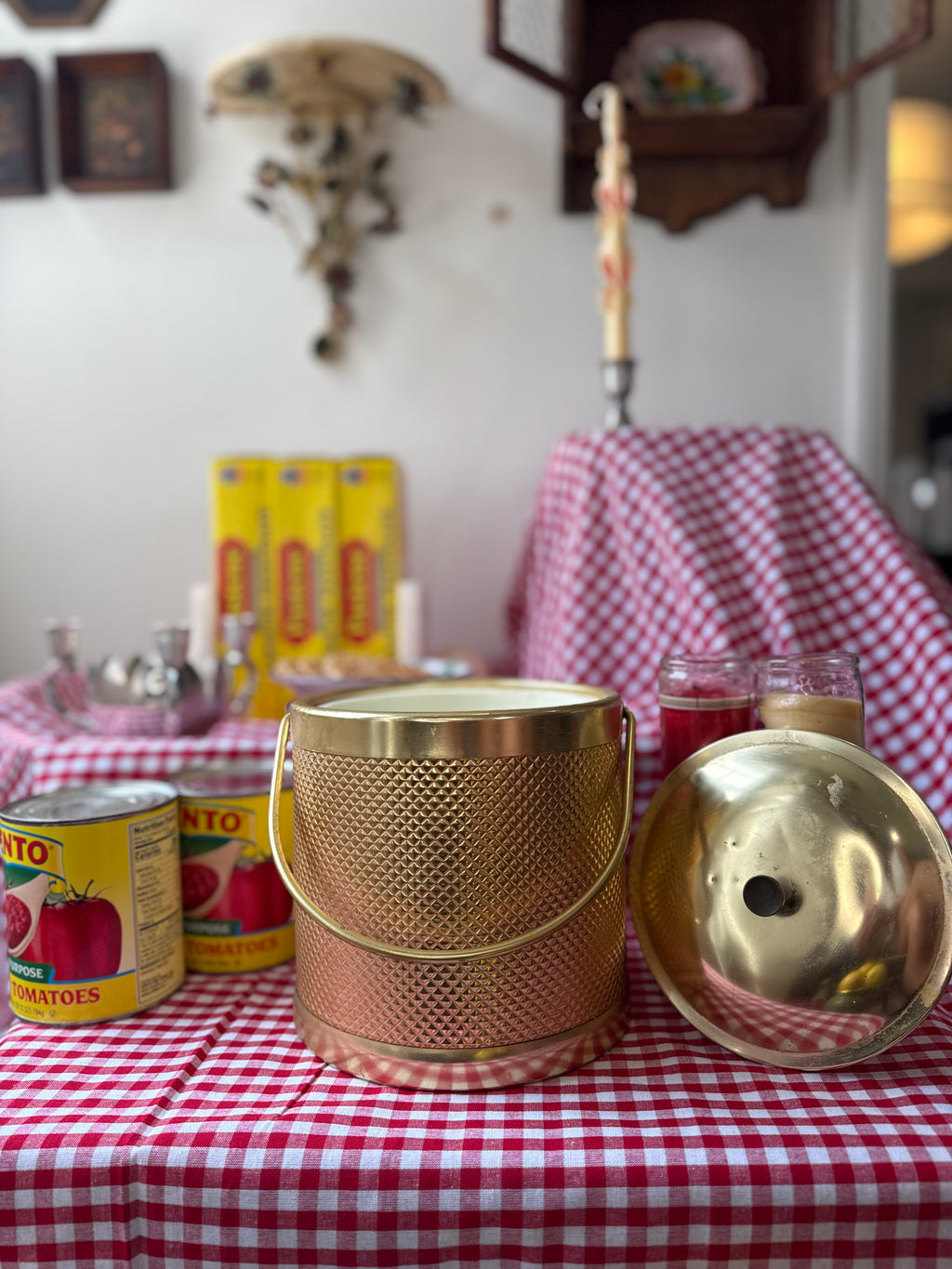 Vintage Italian Gold-Tone Ice Bucket