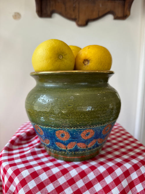 1960s Aldo Londi for Bitossi Italian Art Pottery Cachepot, Rosenthal-Netter