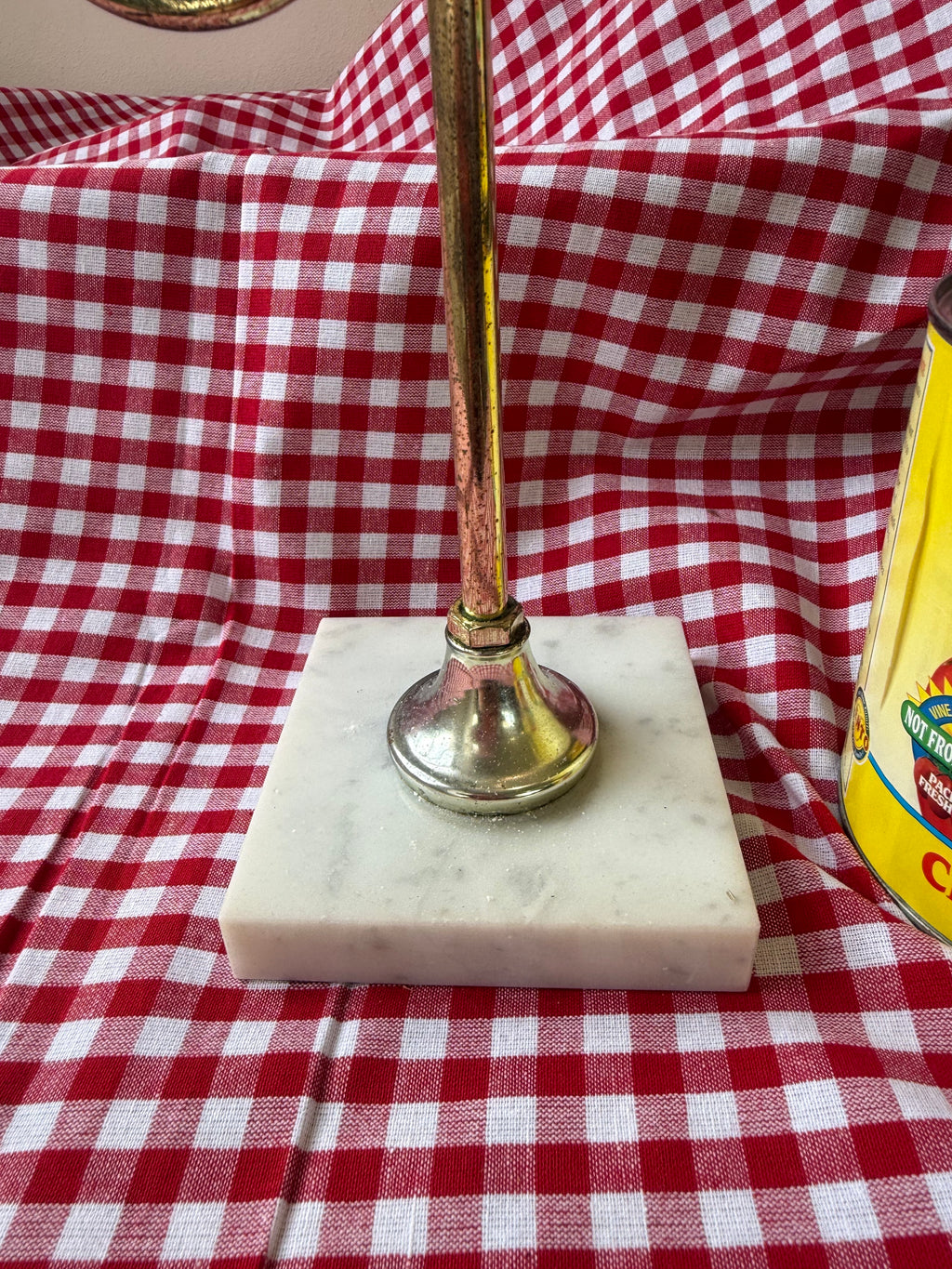 Vintage Italian Three-Light Candelabra with Marble Base