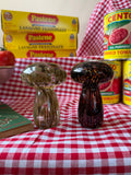 Alessandro Coppola Hand-Blown Italian Art Glass Mushrooms, Set of Two