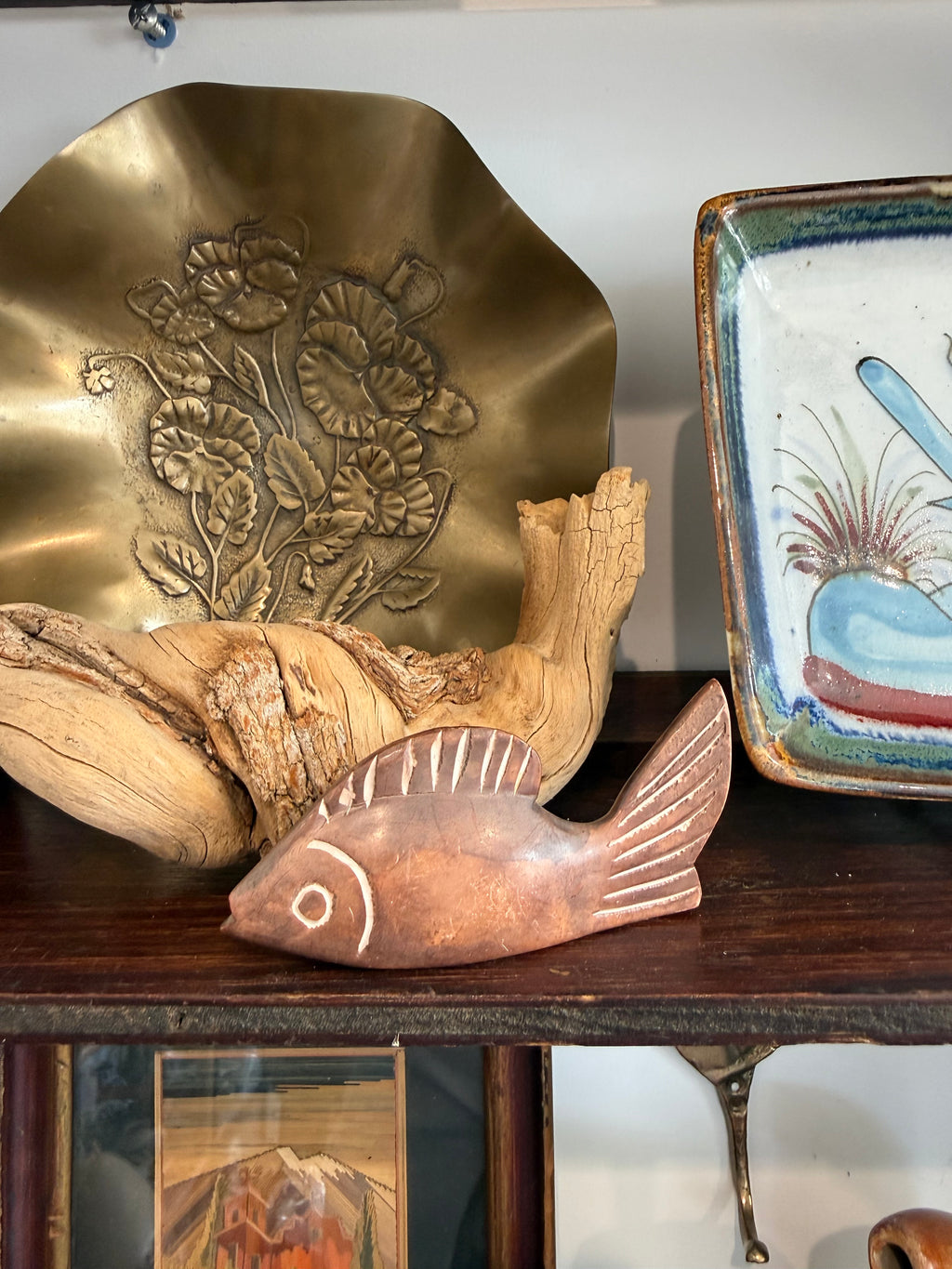 Vintage Hand-Carved Kenyan Soapstone Fish Sculpture