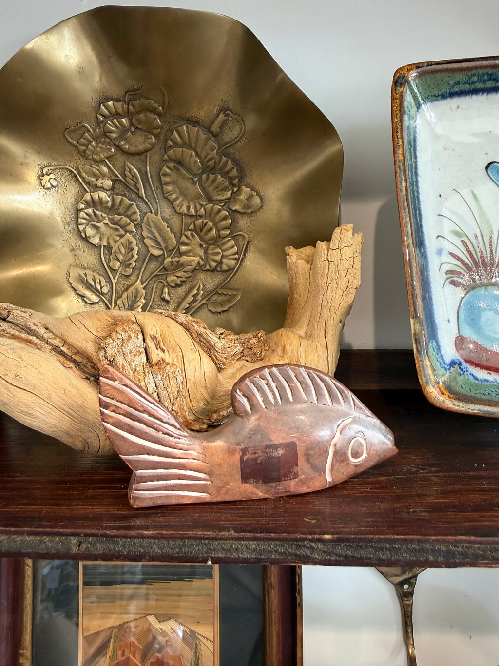 Vintage Hand-Carved Kenyan Soapstone Fish Sculpture