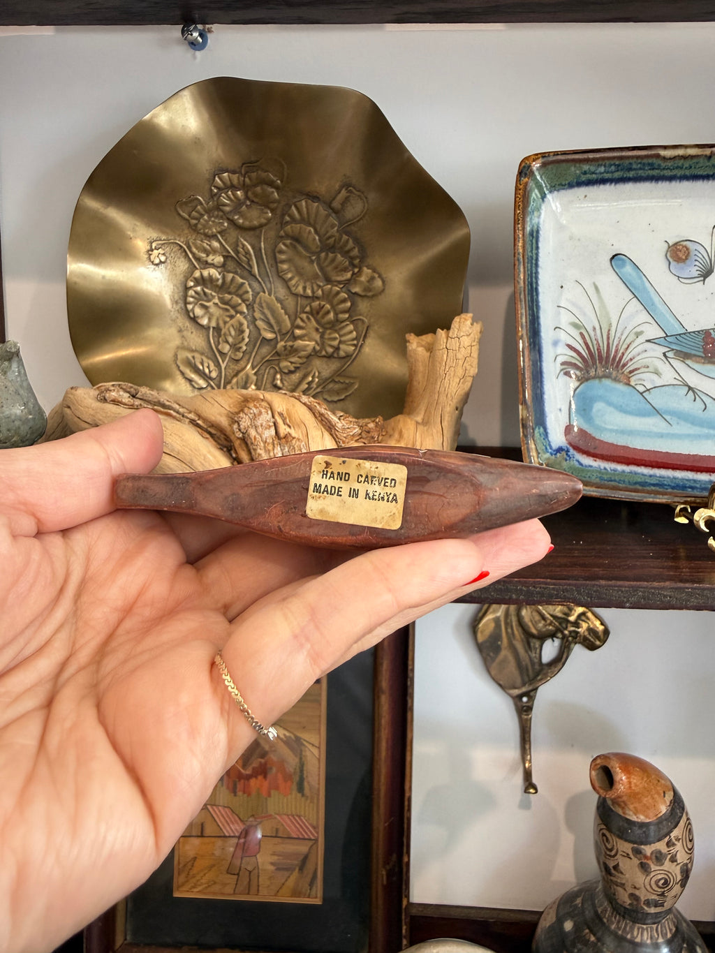 Vintage Hand-Carved Kenyan Soapstone Fish Sculpture