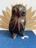 Vintage Mexican Pottery Owl Sculpture