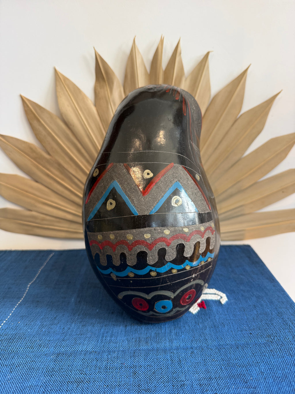 Vintage Mexican Pottery Owl Sculpture
