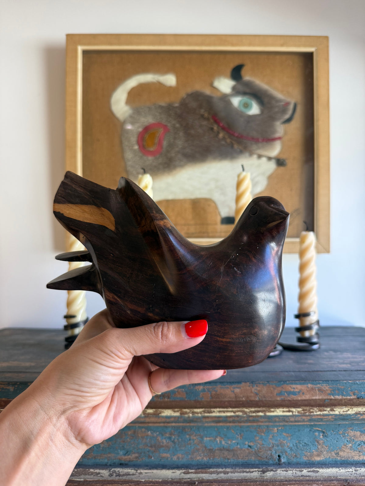 Vintage Iron Wood Bird