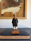 Vintage Tom Hannah Hand-Carved Wooden Sailor Folk Art Figurine