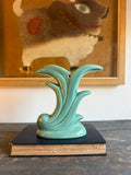 Vintage 1940s McCoy Pottery Aqua Swan Cornucopia Vase