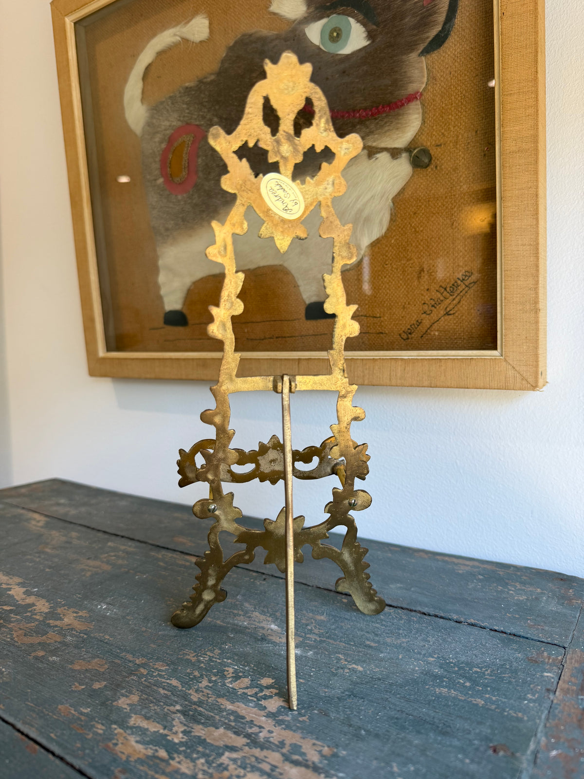 Vintage Spanish Brass Display Easel