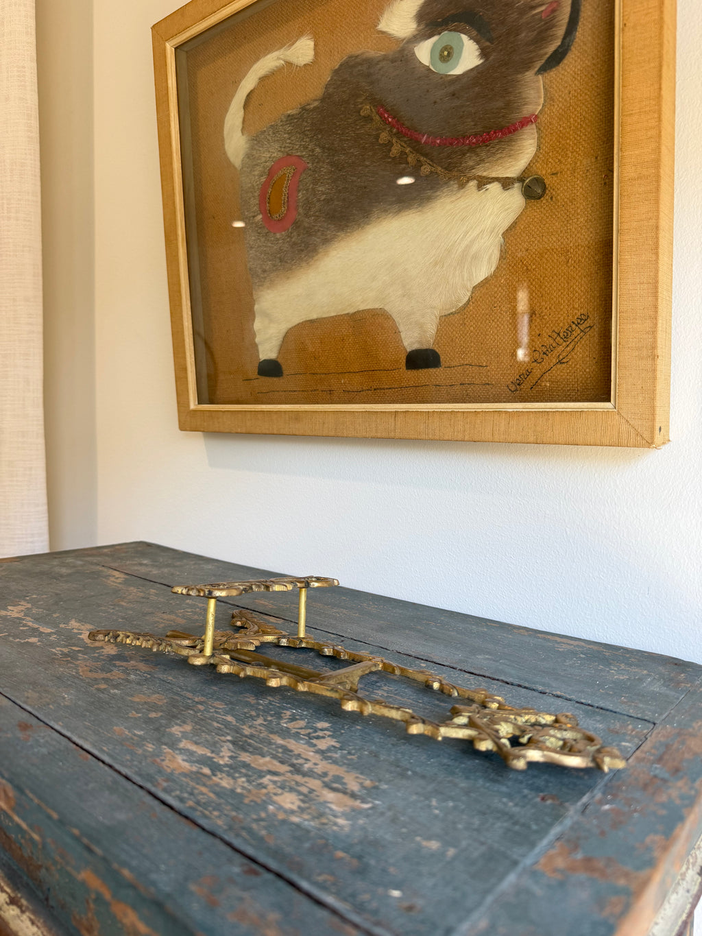 Vintage Spanish Brass Display Easel