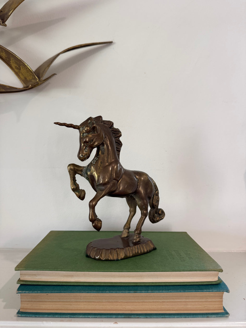 Vintage Brass Unicorn Figurine