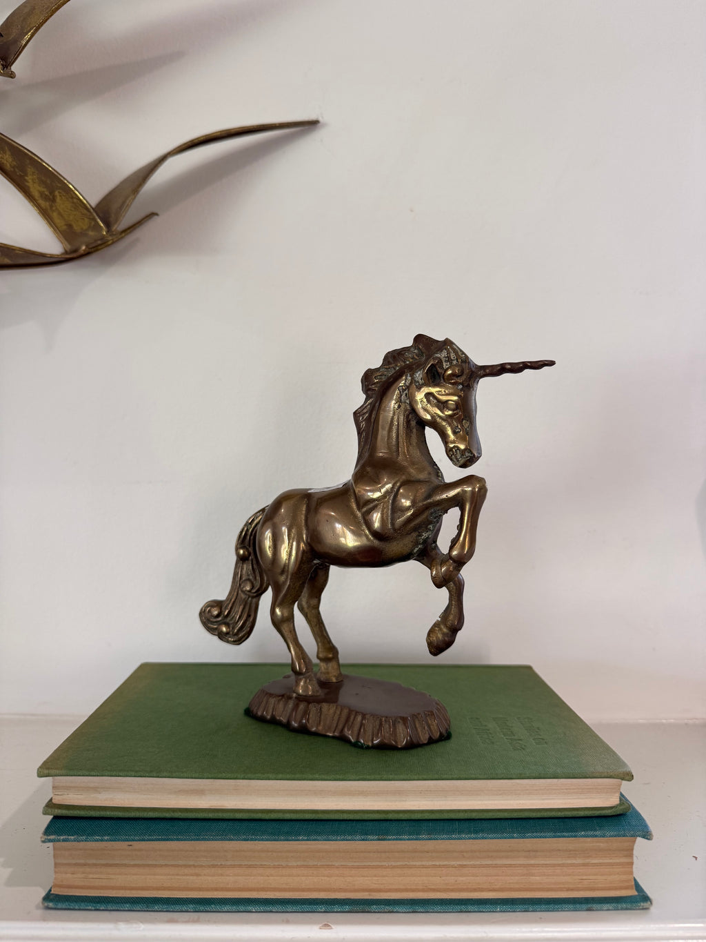 Vintage Brass Unicorn Figurine