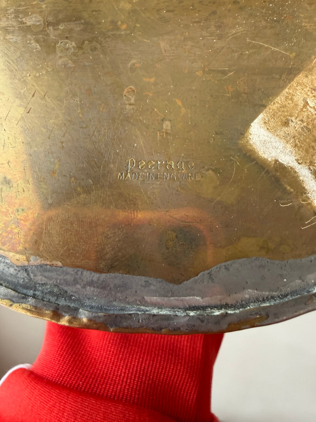Vintage English Peerglo Brass Wall Pocket