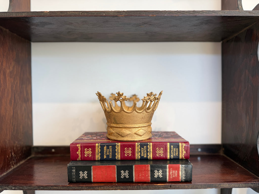 Vintage Cast Iron Gold Crown