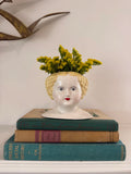 Vintage Lady Head Planter | Ceramic Head Vase