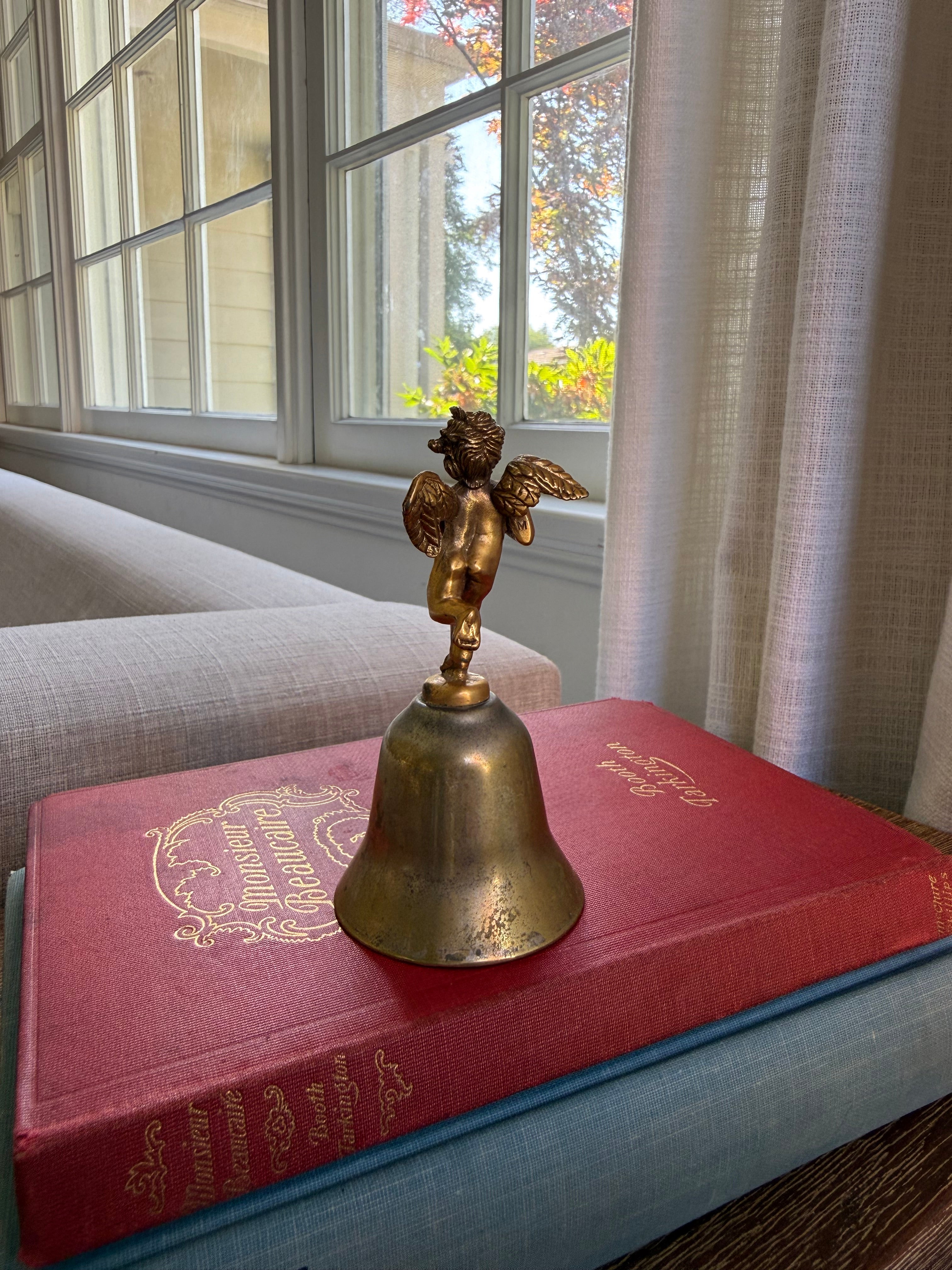 Vintage Brass Cherub Handbell