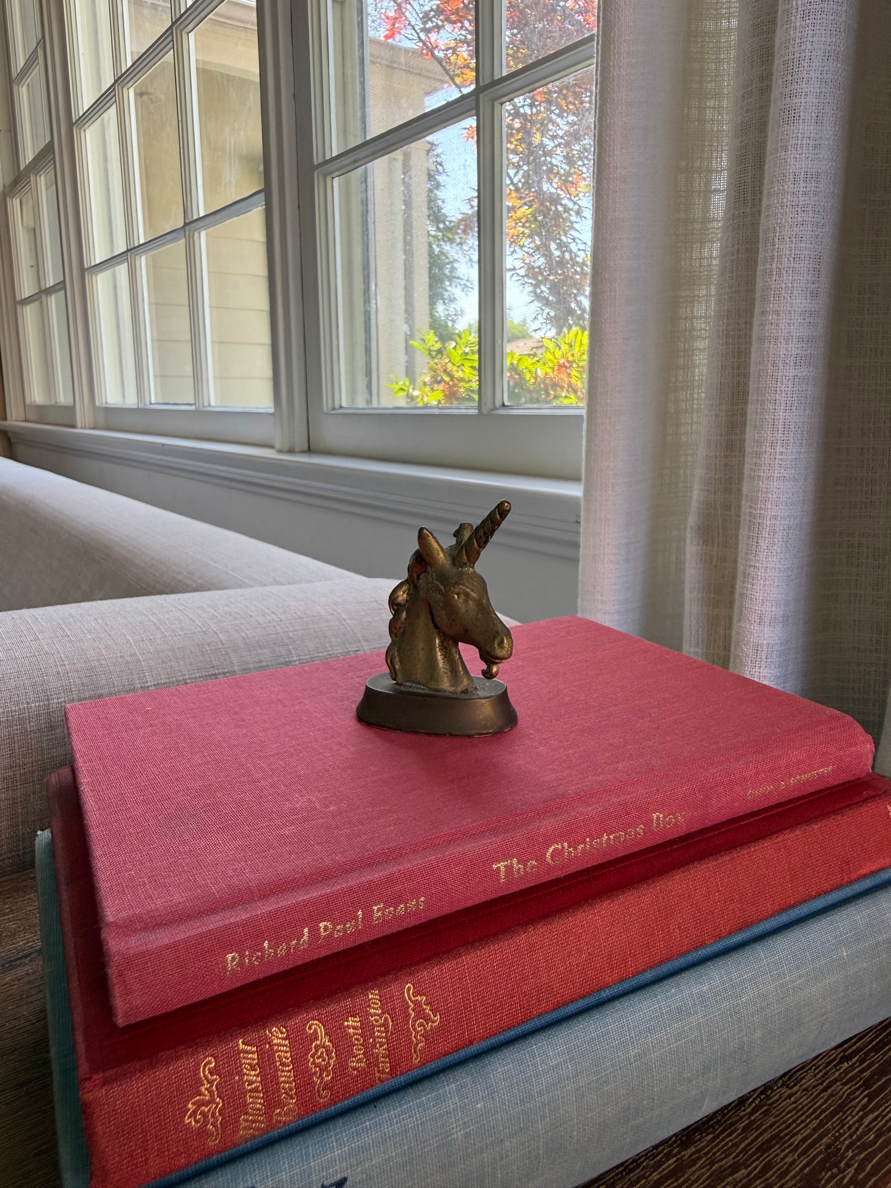 Vintage Solid Brass Unicorn Paperweight