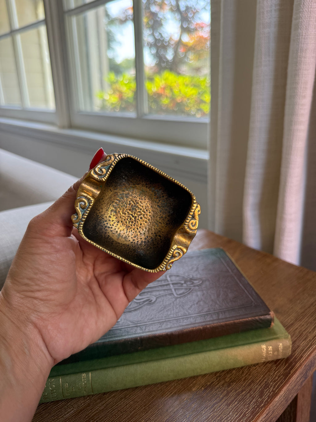 Vintage Nordia Solid Brass Cigarette Ashtray Made in Israel