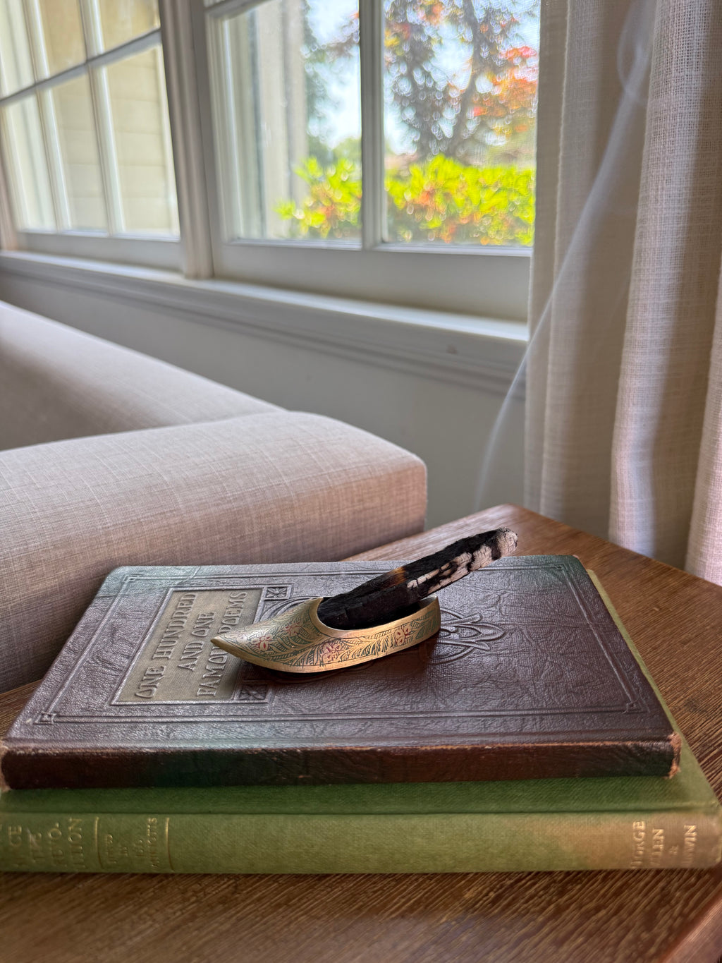 Vintage Brass Slipper Ashtray