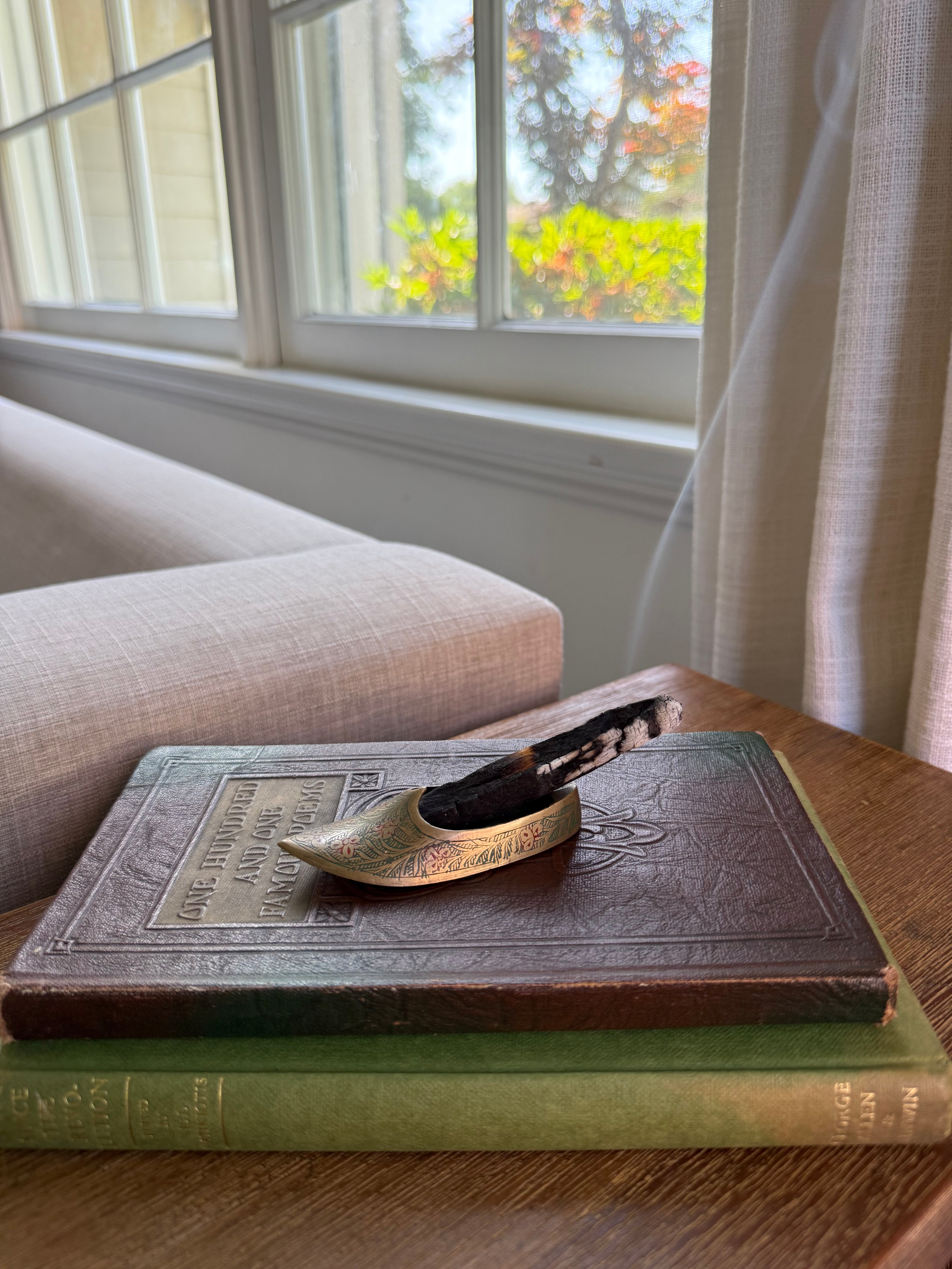 Vintage Brass Slipper Ashtray