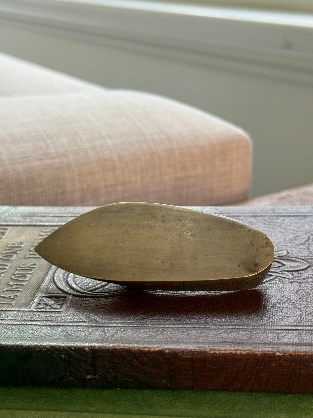 Vintage Brass Slipper Ashtray