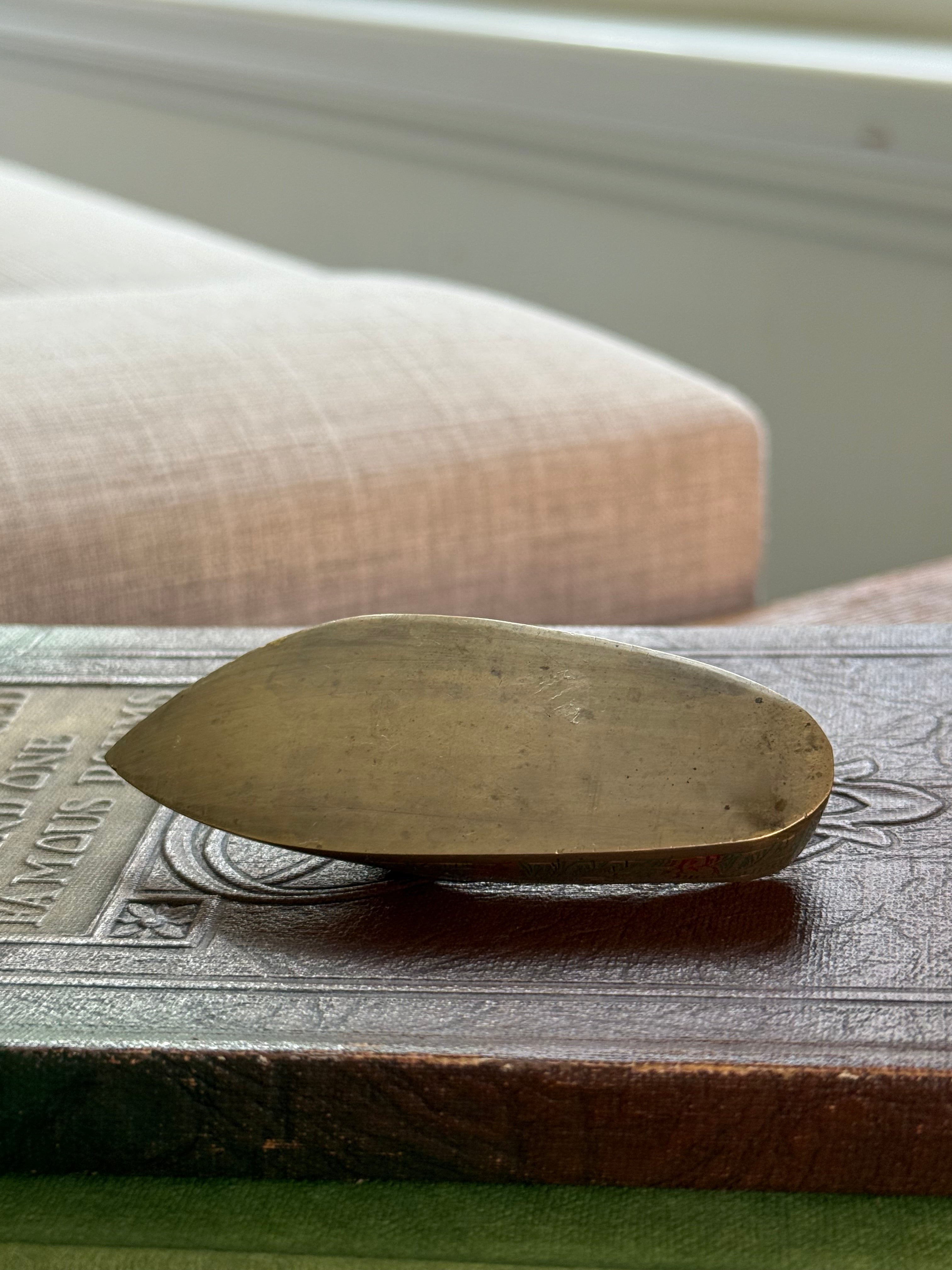 Vintage Brass Slipper Ashtray