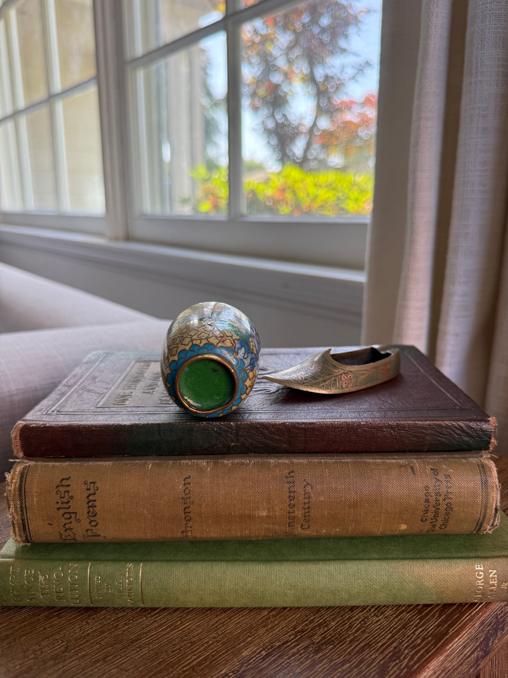 Vintage Cloisonné Floral Vase | 3" Tall
