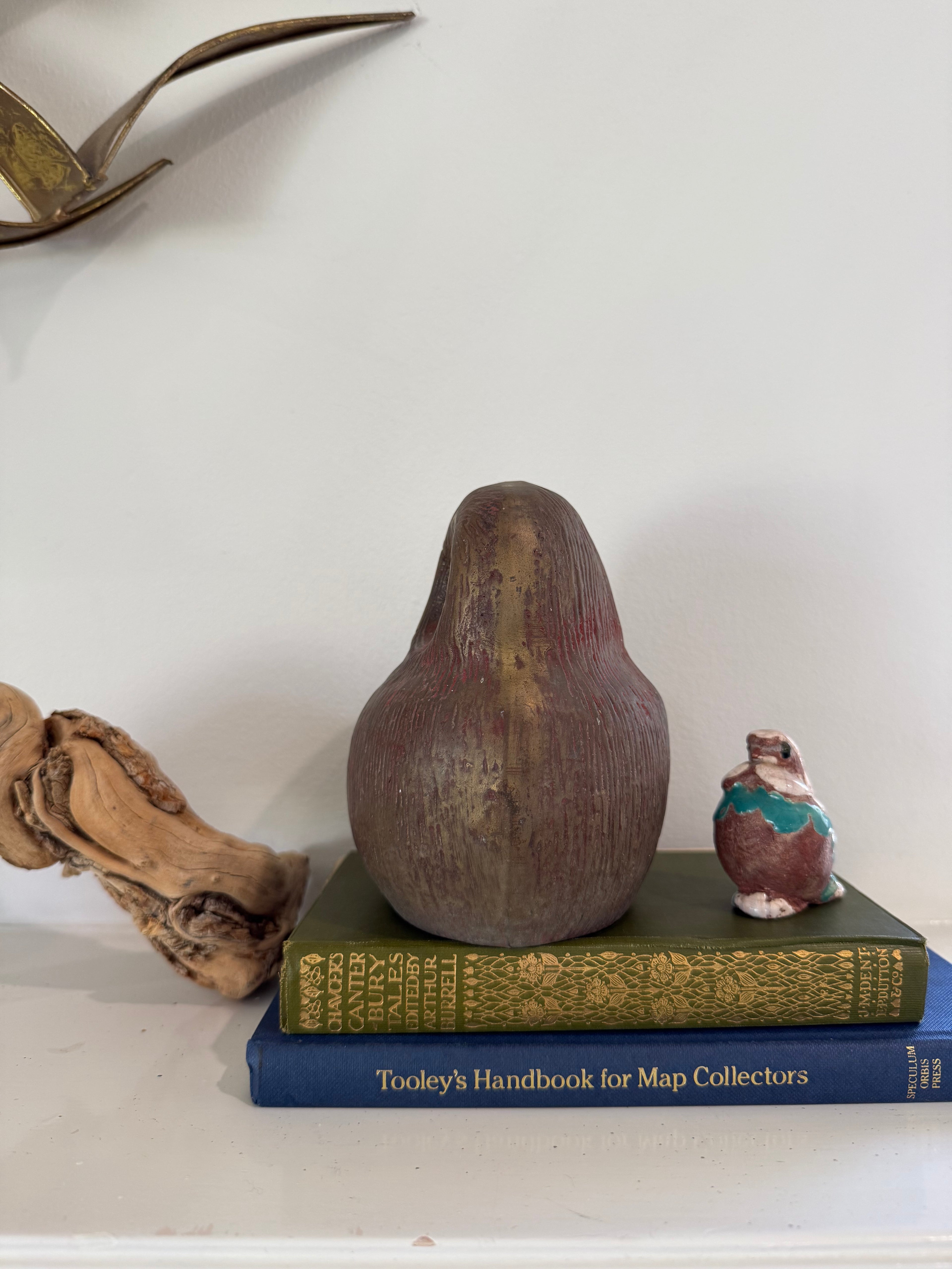Vintage Brass Owl Figurine