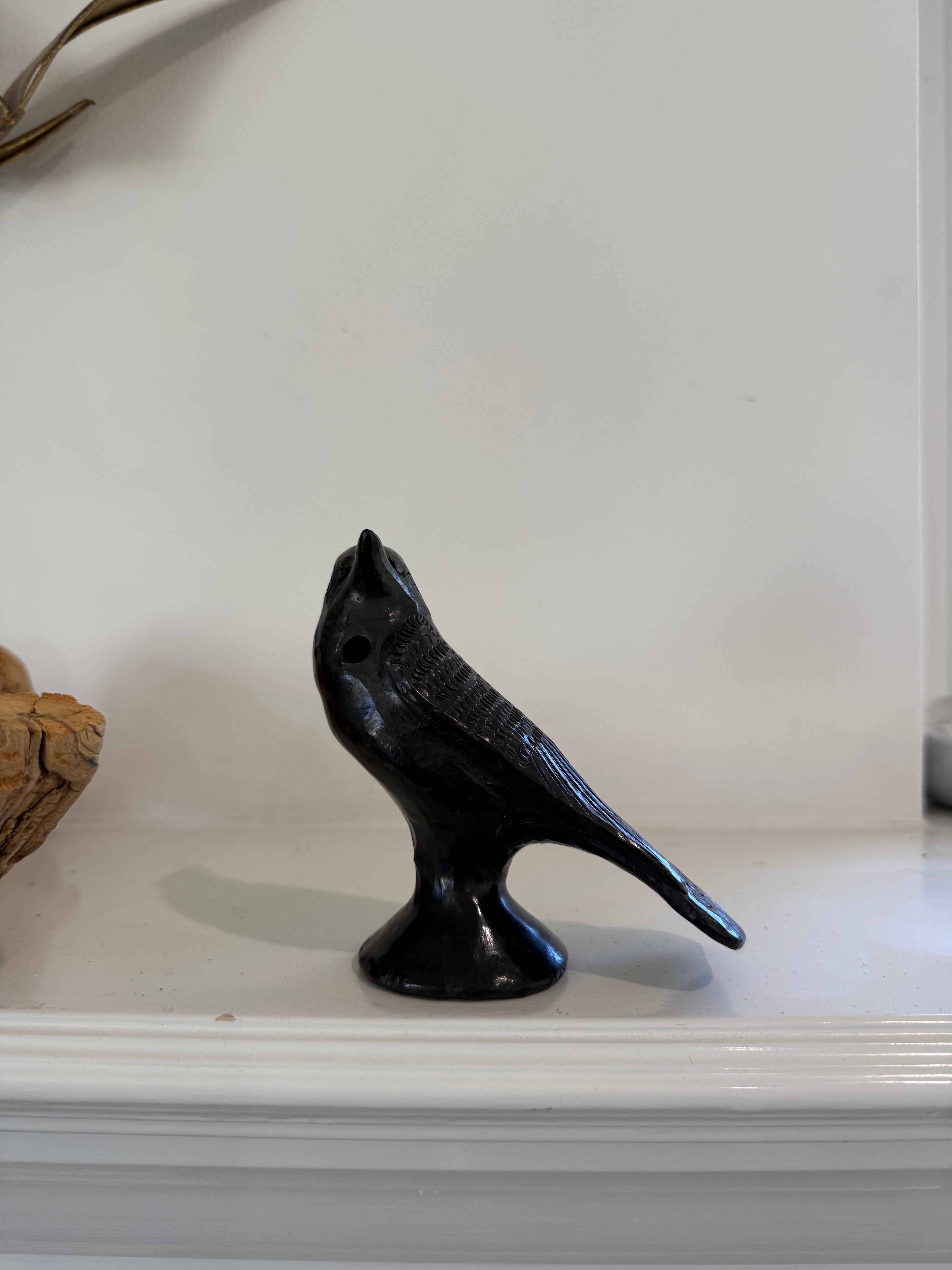 Vintage Barro Negro Pottery Bird Whistle | Oaxaca, Mexico