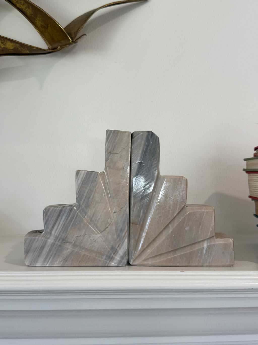 Vintage Mexican Alabaster Bookends