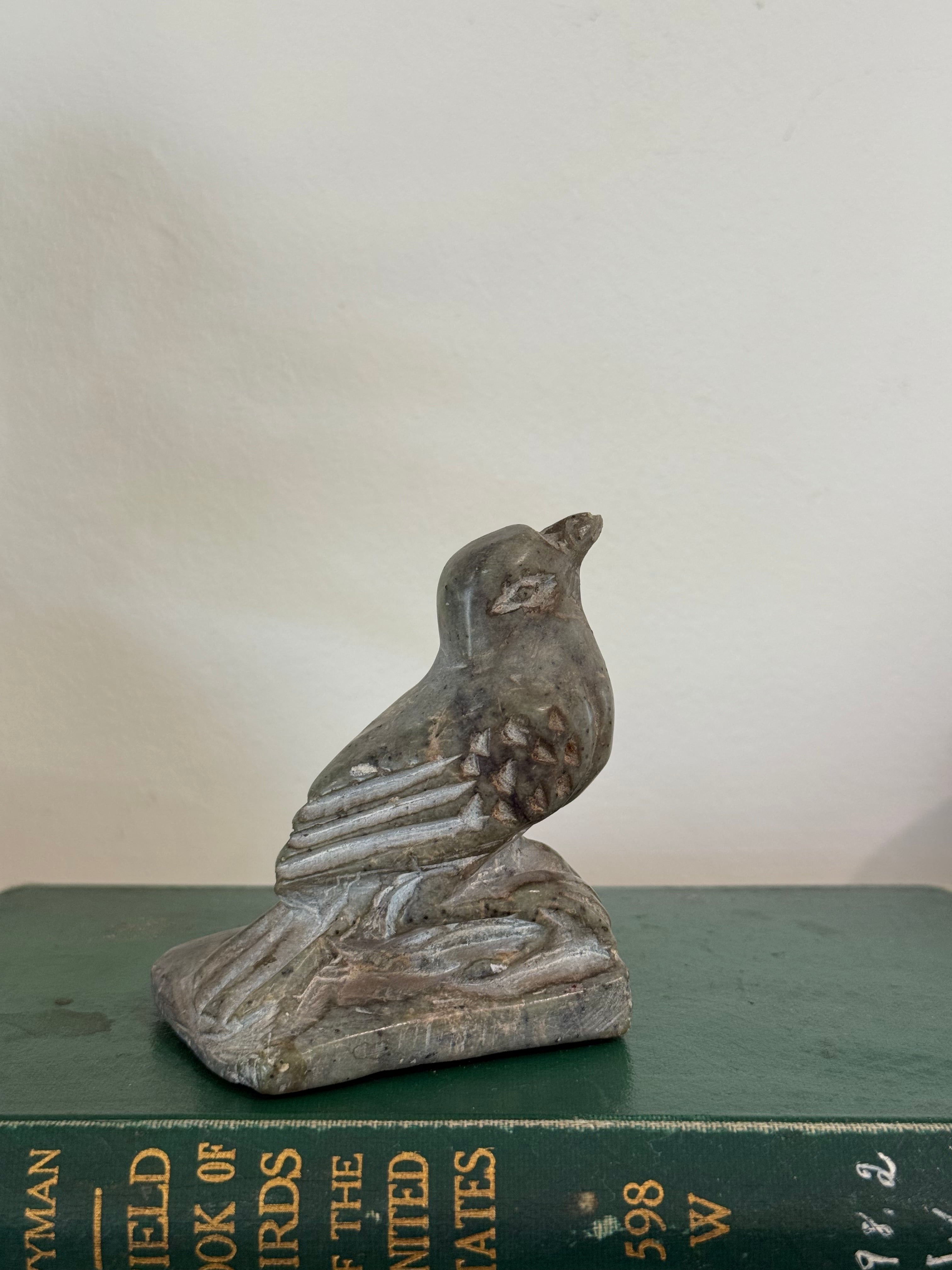 Vintage Inuit Hand-Carved Soapstone Bird Sculpture