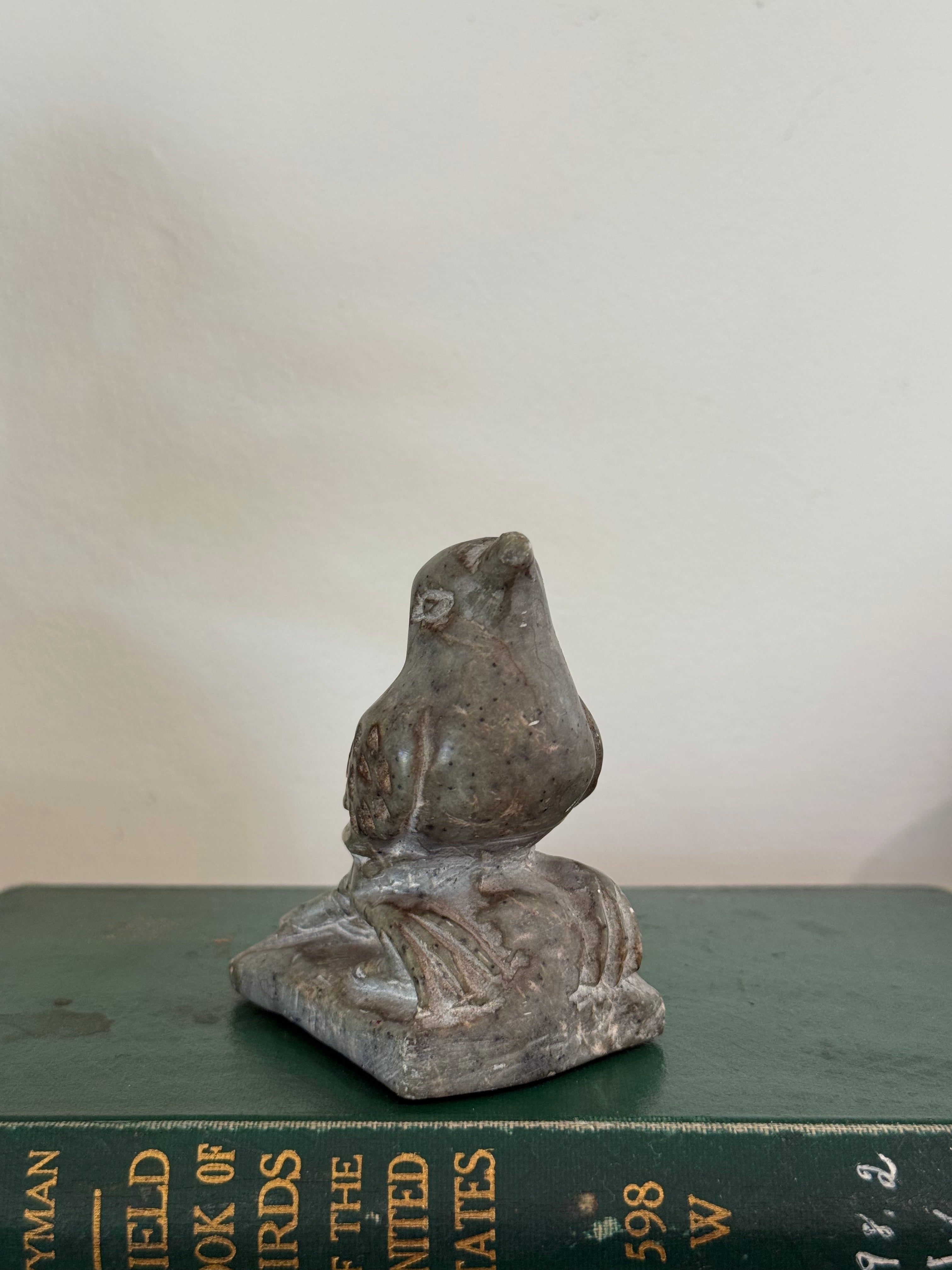 Vintage Inuit Hand-Carved Soapstone Bird Sculpture