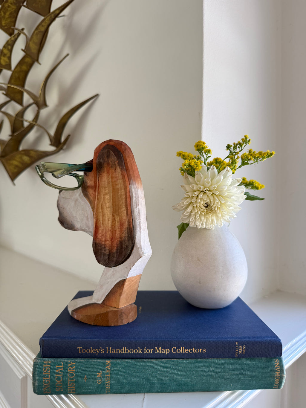 Peepers Hand-Carved Wooden Dog Eyeglass Holder