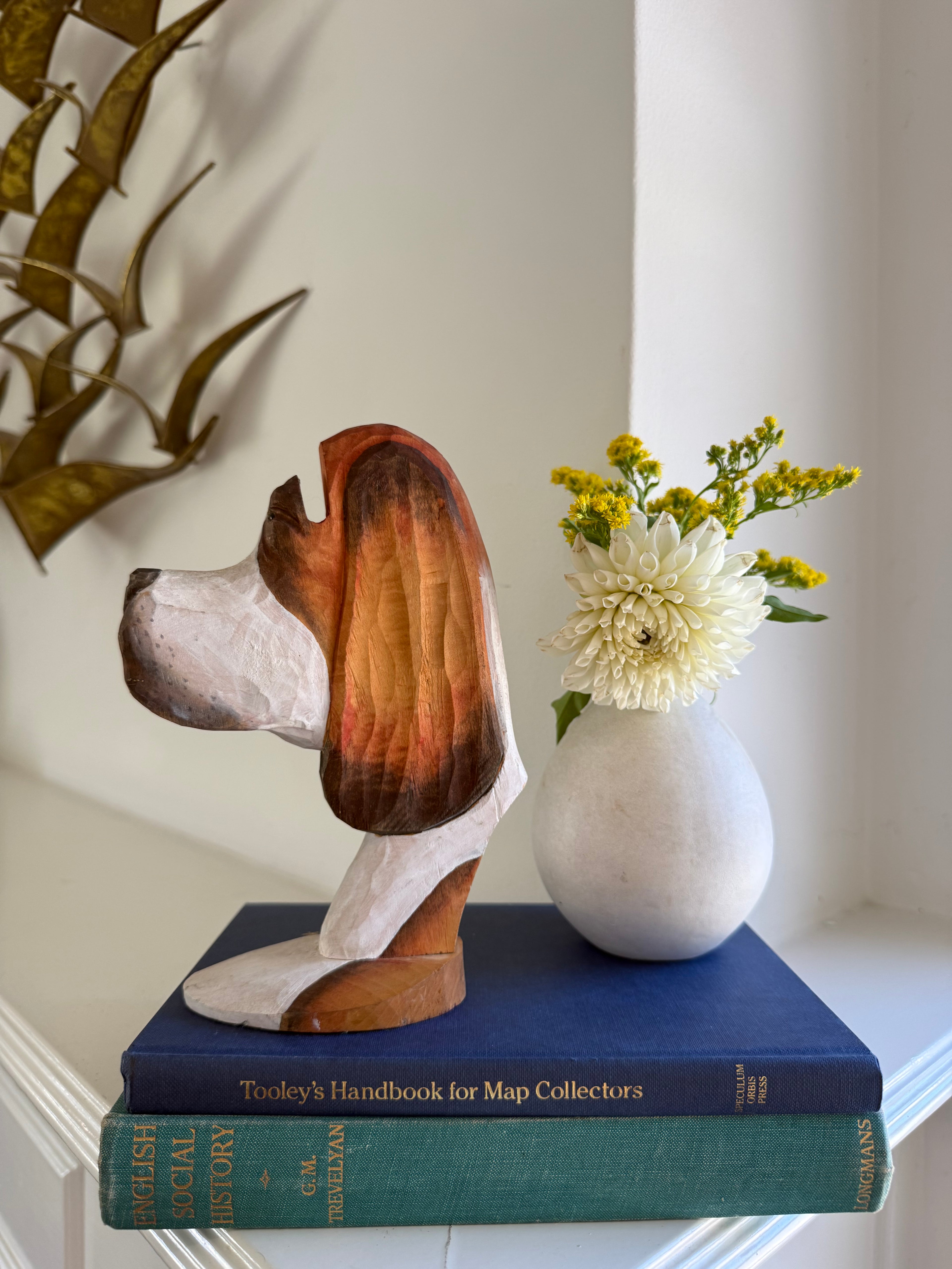 Peepers Hand-Carved Wooden Dog Eyeglass Holder