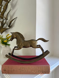 Vintage Solid Brass Rocking Horse