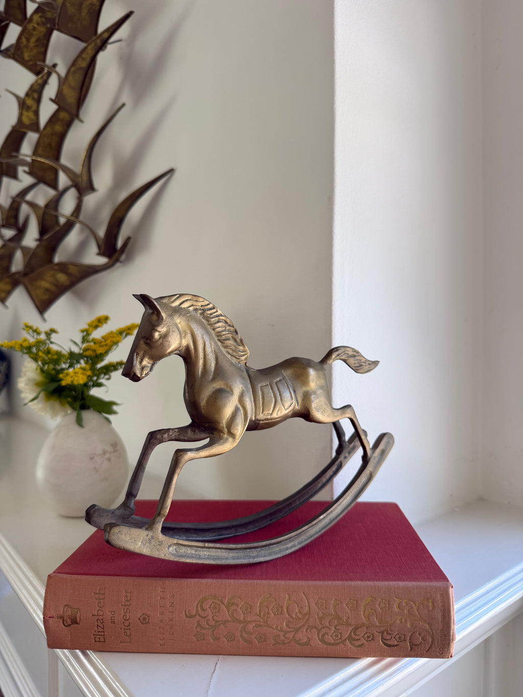 Vintage Solid Brass Rocking Horse