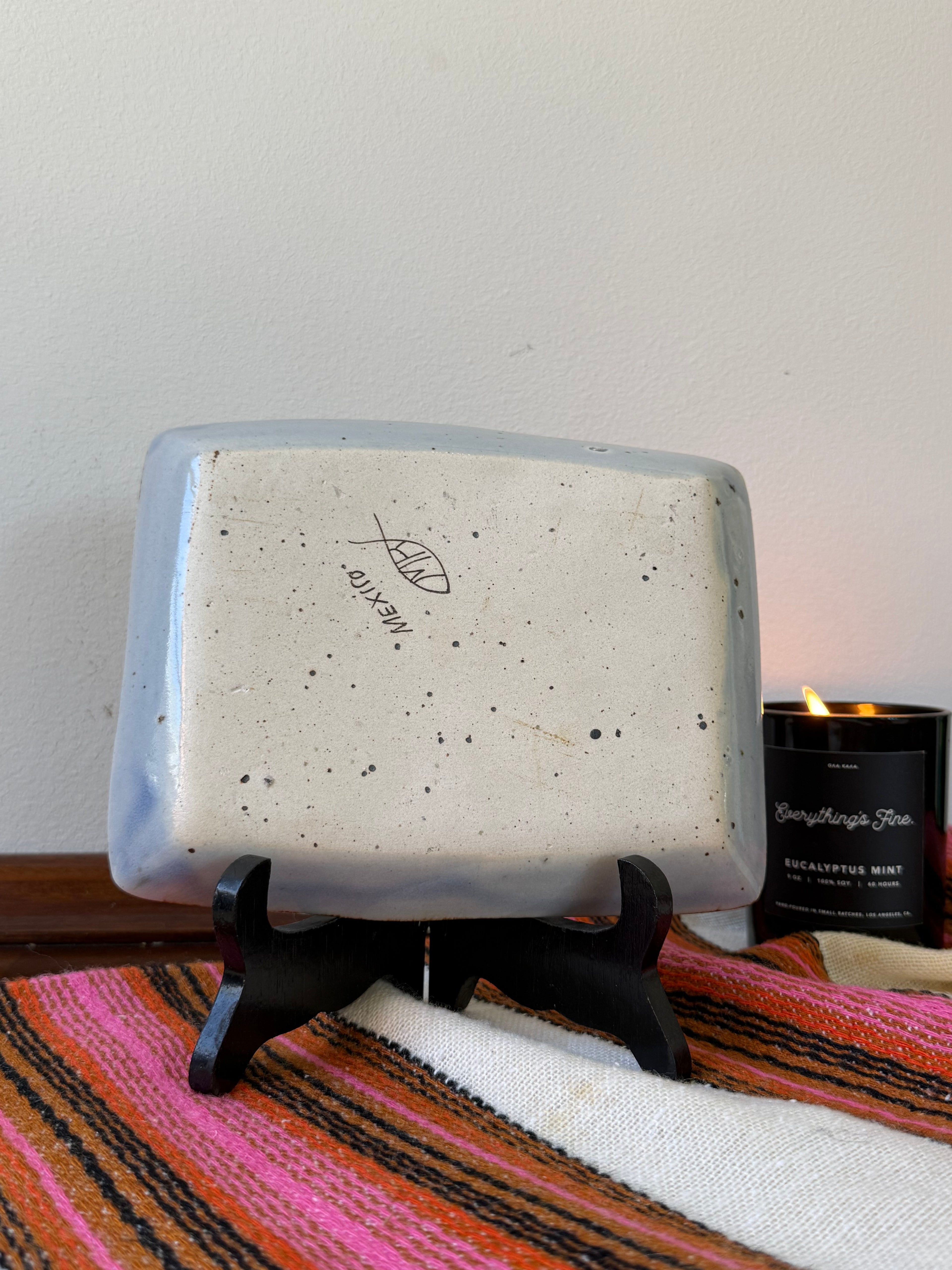 Vintage Ken Edwards Pottery Bird Tray | Tonalá, Mexico