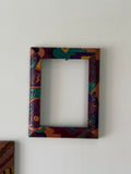Artistic Leather Picture Frame | Vibrant Patchwork Design