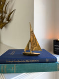 Vintage Brass Sailboat Paperweight