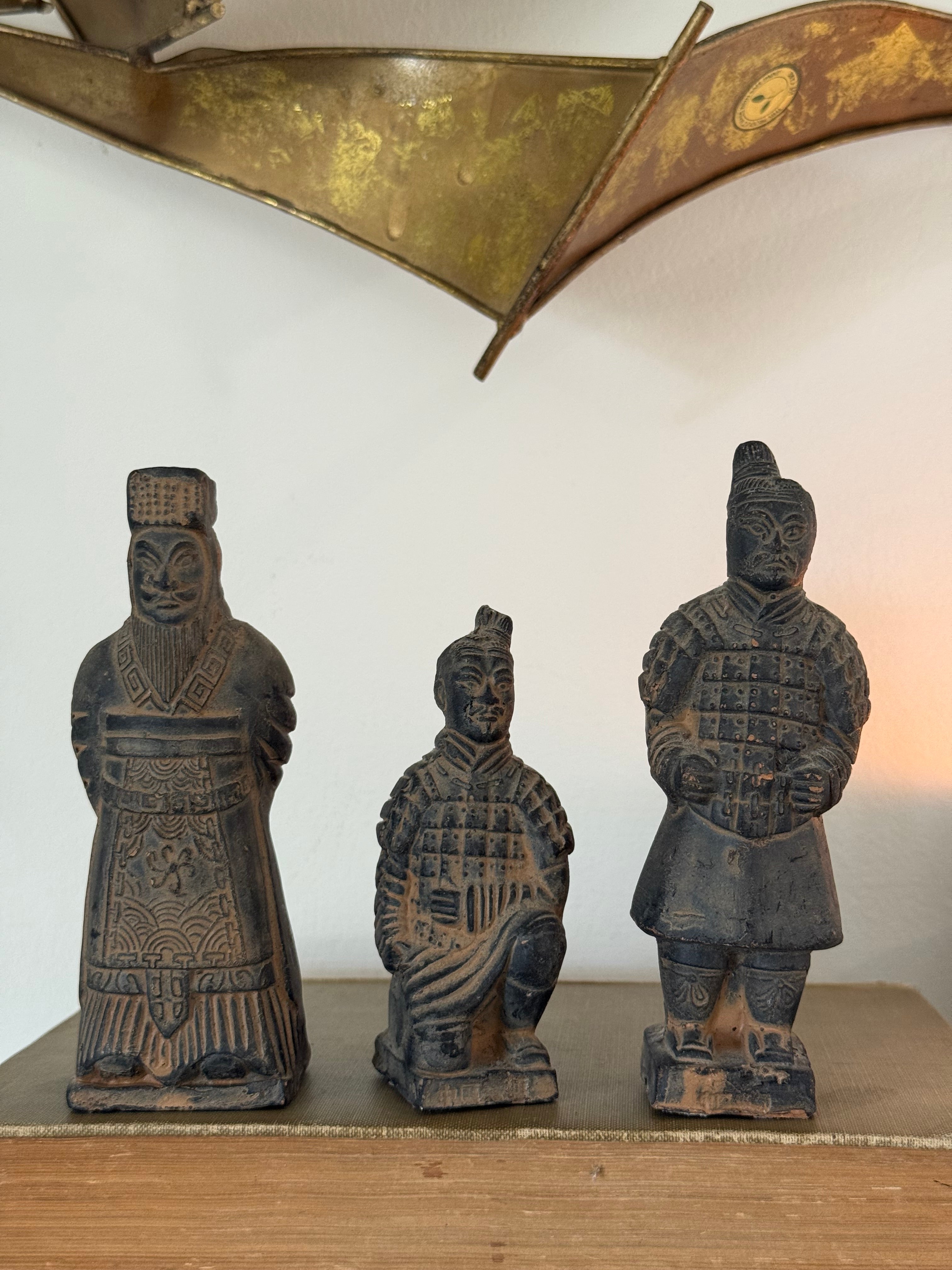 Set of 5 Terracotta Warrior & Horse Figurines | Qin Dynasty Inspired Collection