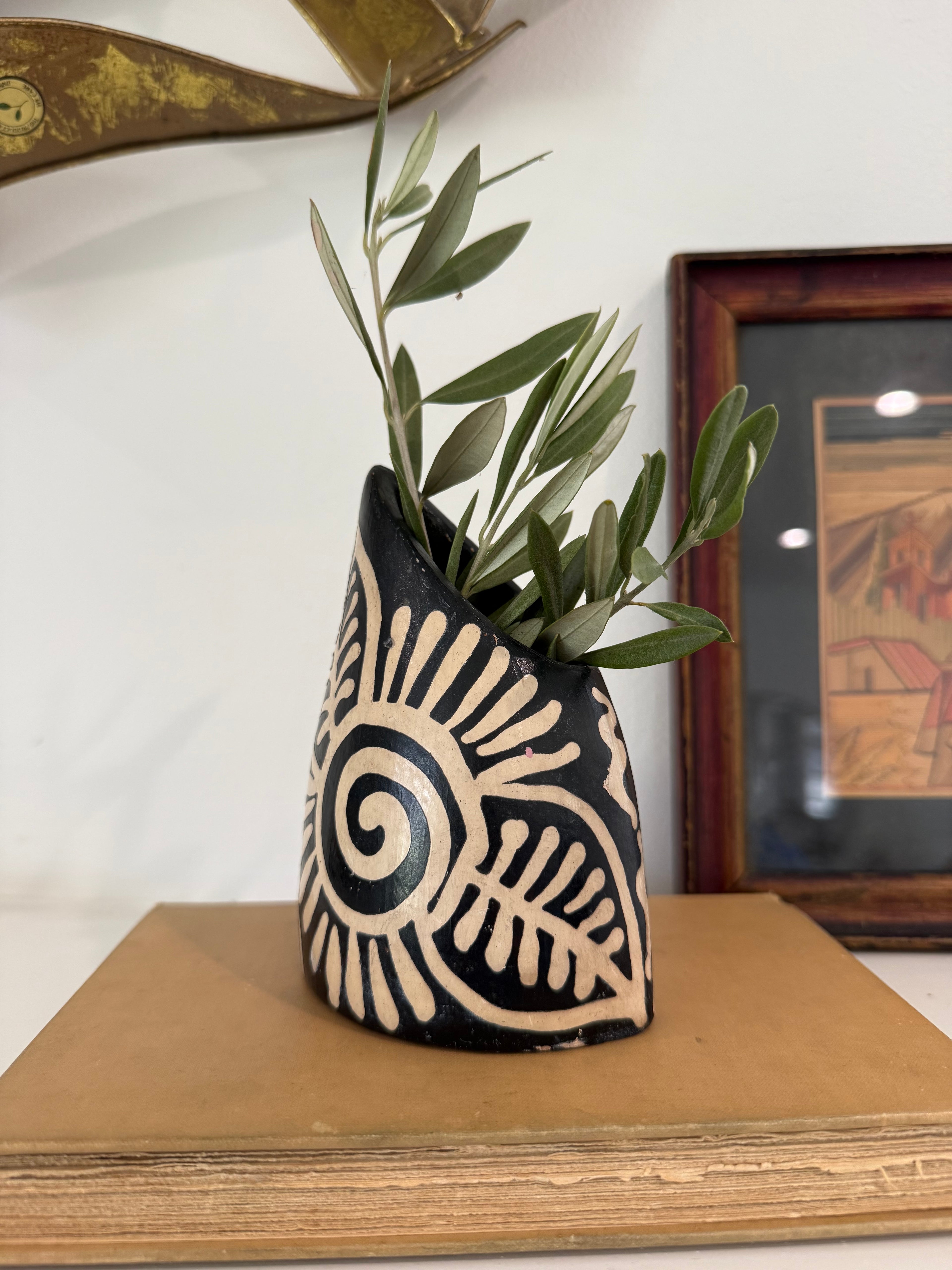 Handmade Lenca Ceramic Vase, Honduras