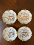 Vintage Ardalt Japan Hand Painted Gold Trim Trinket Dish Set Of 4