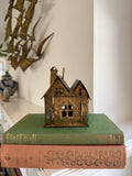 MCM Brass Hanging Cottage Candle Holder