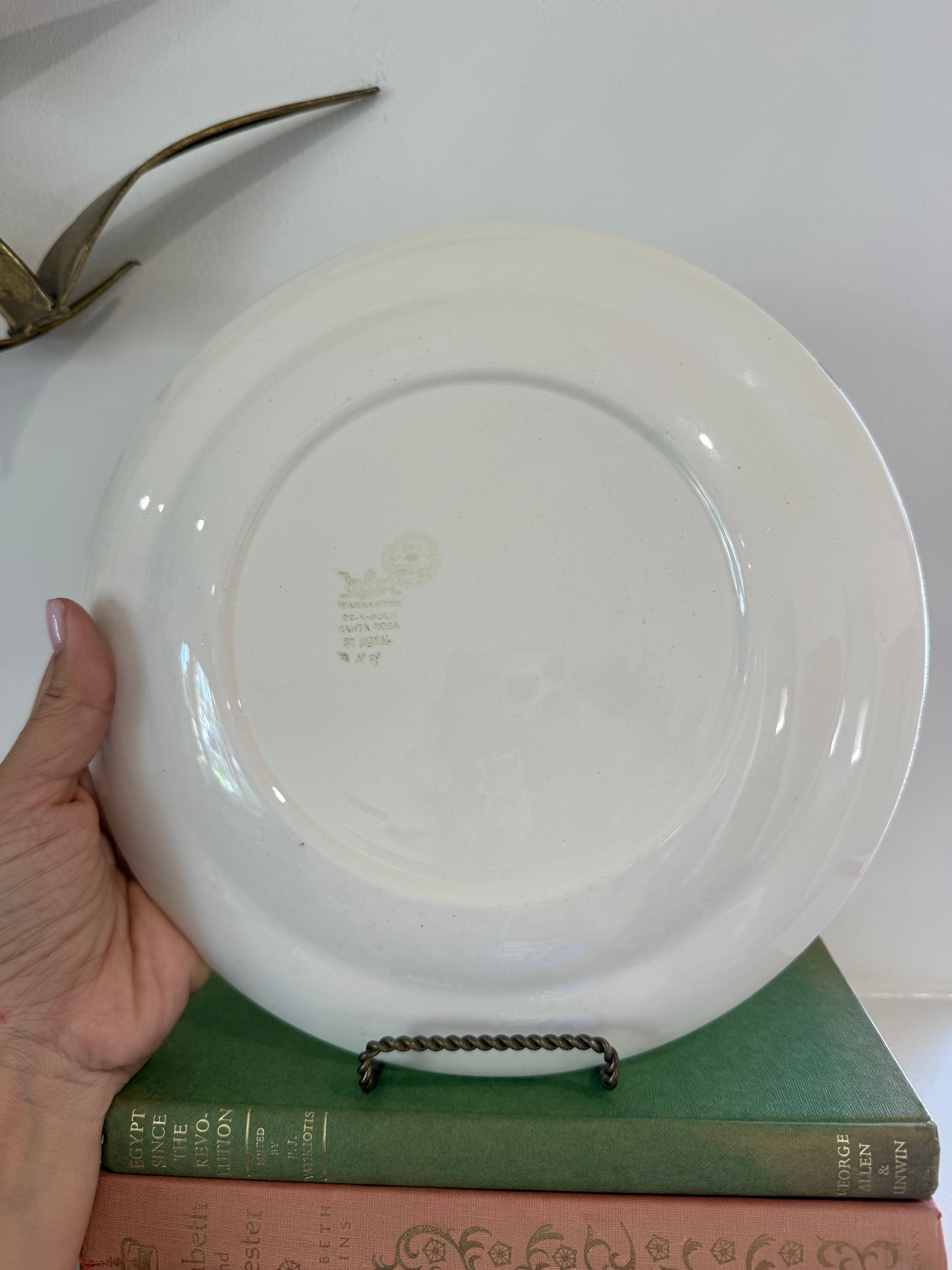 Vintage Lamode Parisian 10" Dinner Plate Santa Rosa Pattern 22k Gold