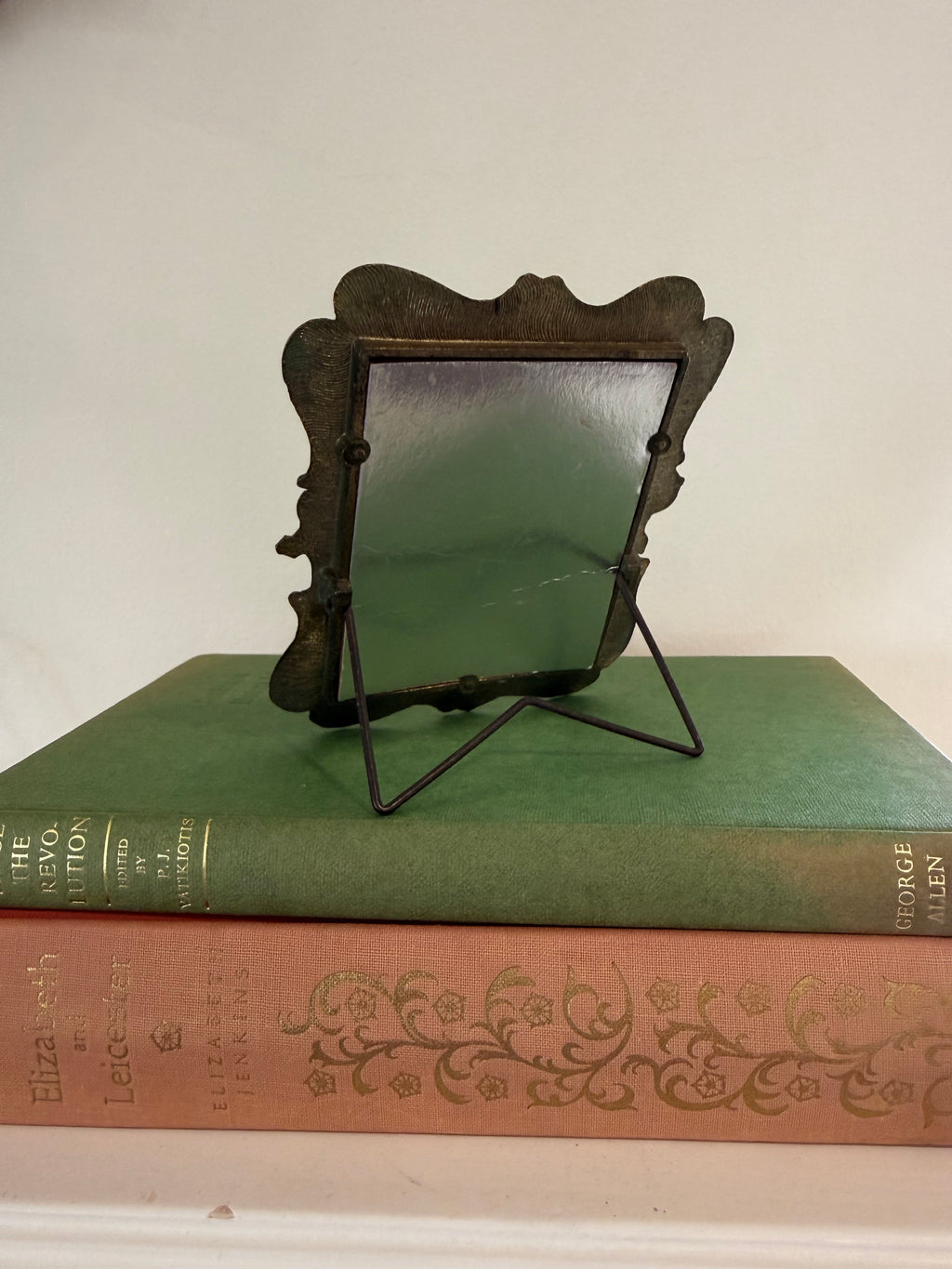 Vintage Ornate Brass-Tone Mini Picture Frame 4x5