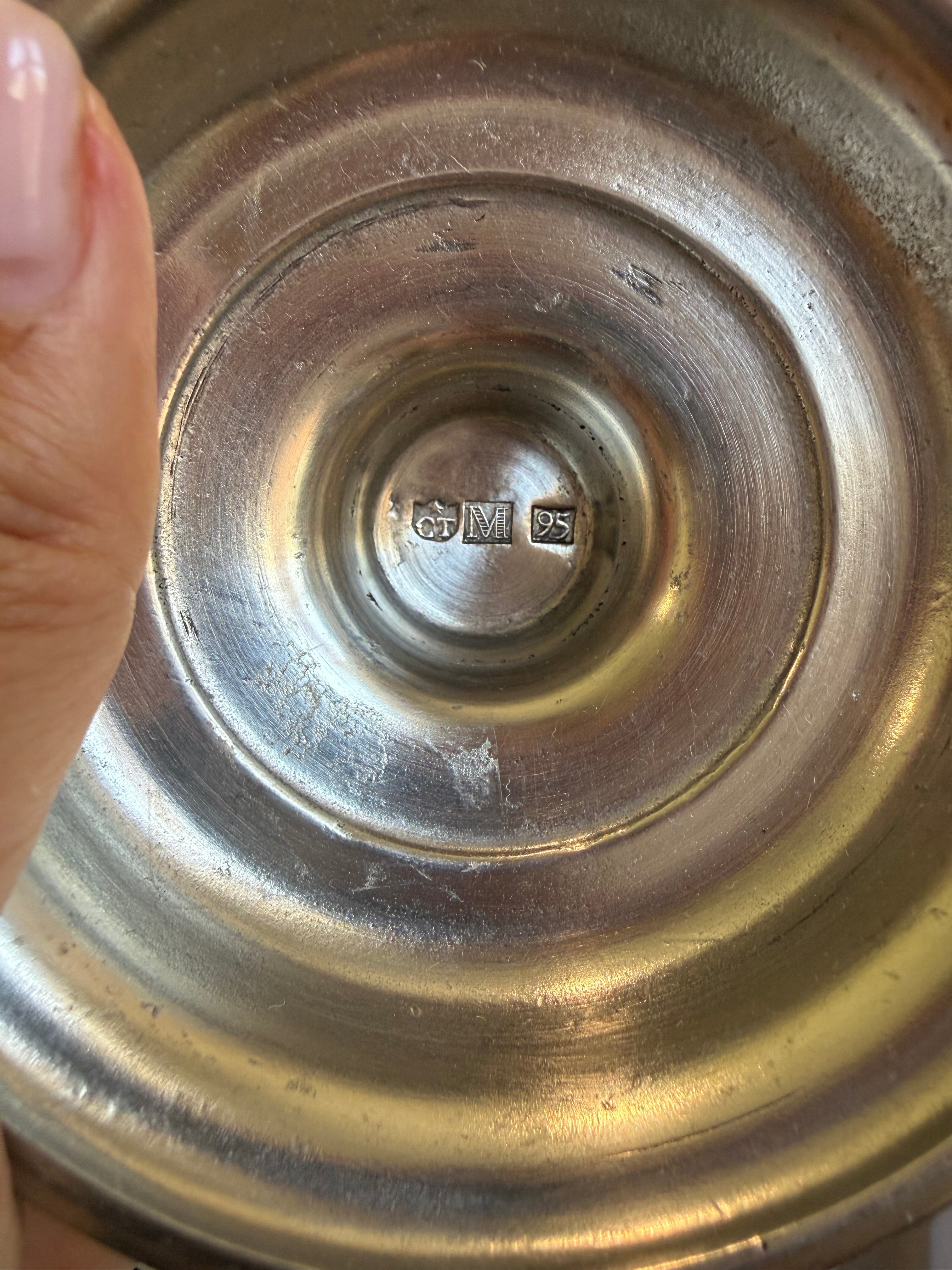 MATCH Pewter Italy Cosi Tabellini Pedestal Serving Bowl, Footed